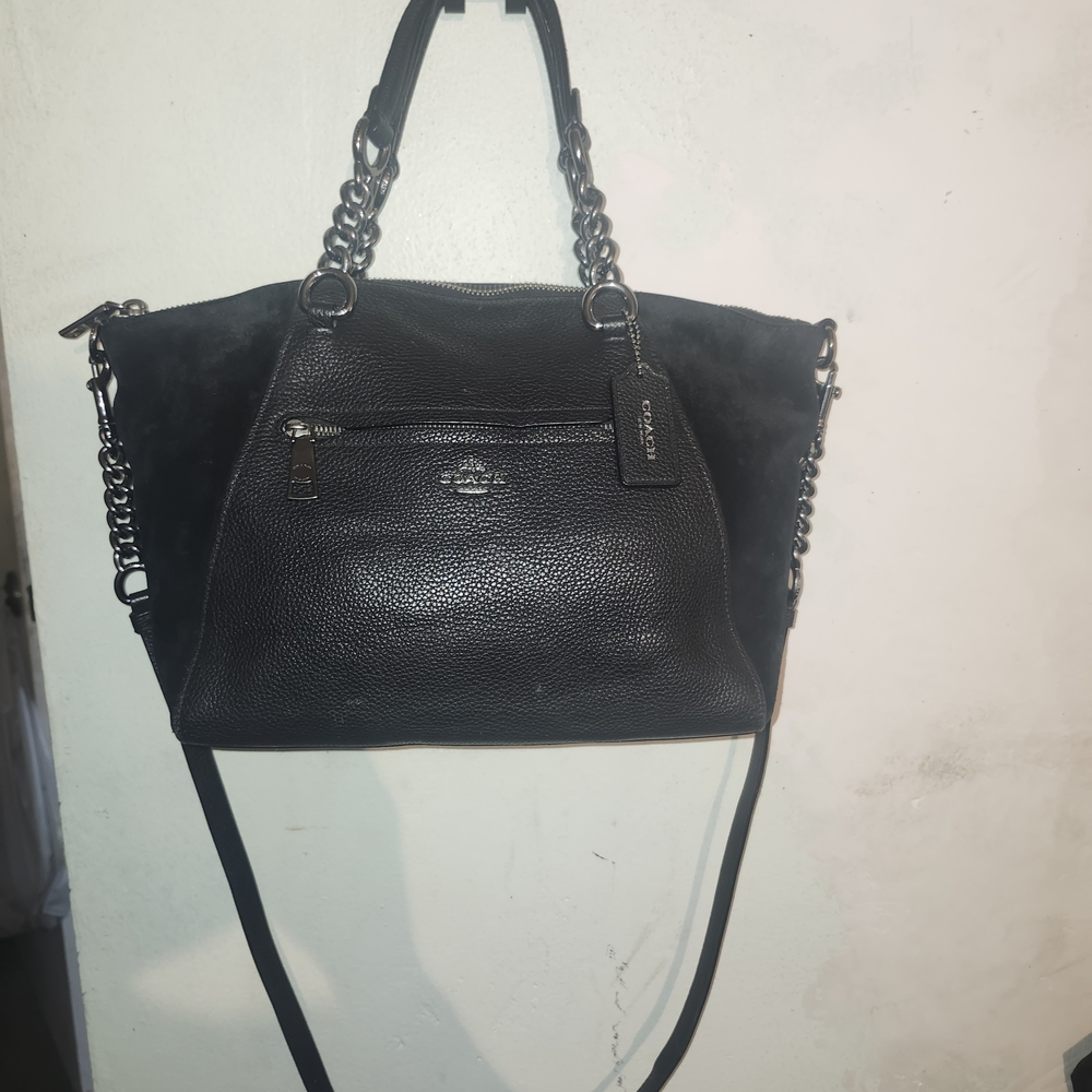Coach Black Leather Shoulder Bag